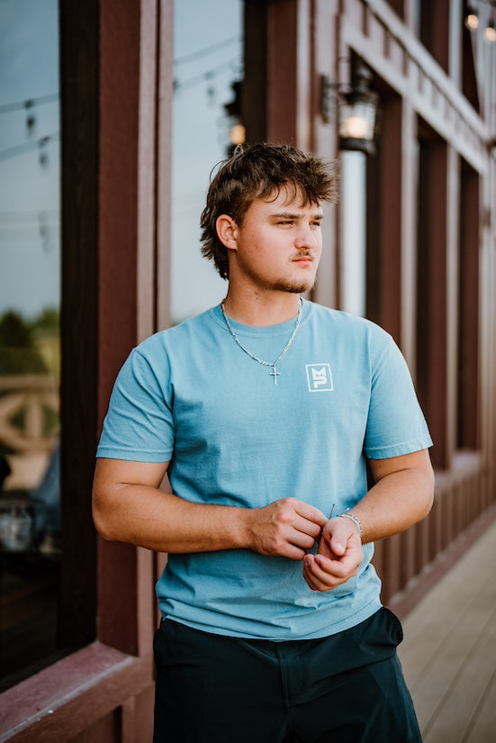 Ice Blue MP Logo S/S T-Shirt