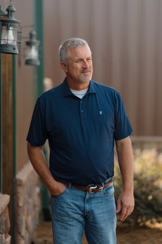Solid Navy Polo