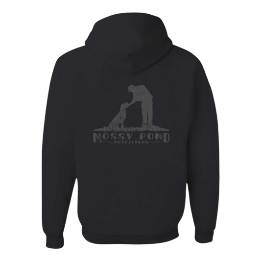 black hoodie retriever design