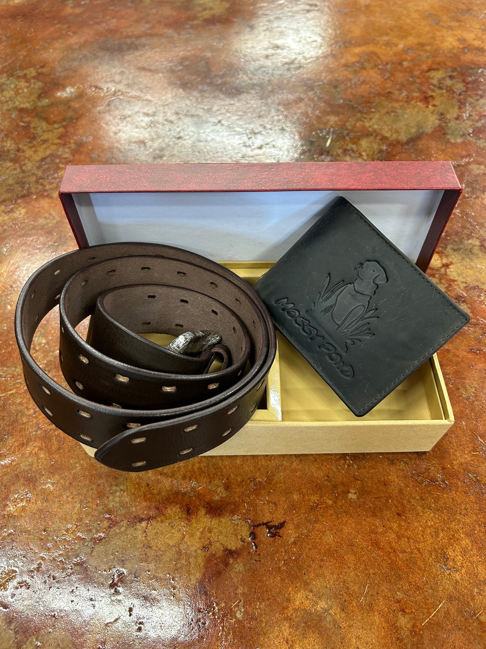 Leather wallet & Belt combo